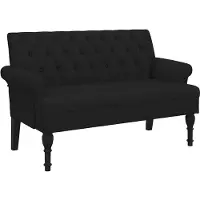 vidaXL Bank met rugleuning zwart 120x62x75,5 cm stof