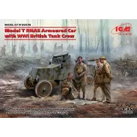 ICM Model T RNAS pantserwagen met WWI Britse tank rew
