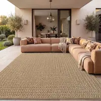 Paco Home Binnen- en buiten tapijt, terras en balkon, weerbestendig, effen kleur met structuur, afmetingen 200x290 cm