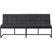 Lizzely Garden & Living Eetkamerbank 200cm Vito zwart microvezel eetbank