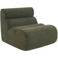 Sweeek Stoffen fauteuil getextureerde bouclé 1 zitplaats Kaki