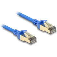 DeLOCK RJ45 netwerkkabel Cat.8.1 F/FTP, slank, 1 meter, blauw