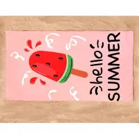 Lucca Sneldrogend Microvezel Strandlaken - Hello Summer - 100x180 - Multi