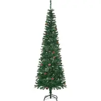 HOMCOM Kunstkerstboom, 195 cm kerstboom met 556 takken
