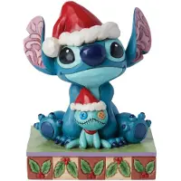 Enesco Disney Traditions Jim Shore Lilo and Stitch Santa with Scrump Beeldje - Handgeverfd Collectible