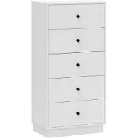 HOMCOM -Kommode-Spanplatte-47L x 29B x 95H cm-Weiß