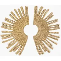 Sissy-Boy Gold plated oorbellen met halve zon