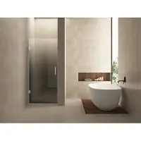 Wiesbaden Glas voor nisdeur links less 80x200 cm 8 mm nano spiegelrook- naar helder glas