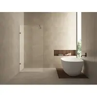 Wiesbaden Inloopdouche less 100x200 cm 8 mm nano helder glas geborsteld brons koper