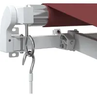 vidaXL Luifel handmatig uittrekbaar met LED 600x350 cm bordeauxrood