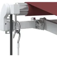 vidaXL Luifel automatisch uittrekbaar met LED 450x350 cm bordeauxrood