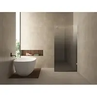 Wiesbaden Glasplaat rechts less 120x200 cm 8 mm nano spiegelrook- naar helder glas