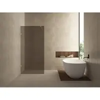 Wiesbaden Inloopdouche less 100x200 cm 8 mm nano vintage brons glas geborsteld messing