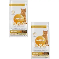 IAMS Cat Adult Hairball Kip - Kattenvoer - 2 x 3 kg