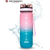 Peterson - Drinkfles Tritan - Waterfles 750 ml - BPA Vrij - Met Tijdmarkering - Roze & Blauw