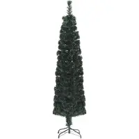 vidaXL Kunstkerstboom met standaard smal 150 cm glasvezel