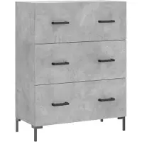 vidaXL Hoge kast 69,5x34x180 cm bewerkt hout betongrijs