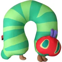 Cuddlebug nekkussen Caterpillar 30 x 30 cm groen
