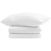 vidaXL Winterdekbed met kussens, 2 stuks, wit, gevuld met dons en veren