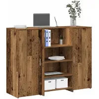 vidaXL Ontvangstbalie, vintage look, 135x50x103,5 cm, houtvezel