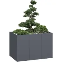 vidaXL Plantenbak 120x80x80 cm staal antracietkleurig