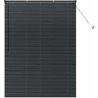 vidaXL Venetiaanse jaloezie Zwart 130 x 140 cm 25 mm Aluminium