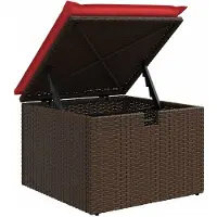 vidaXL 8-delige Loungeset met kussens poly rattan bruin