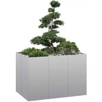 vidaXL Plantenbak 120x80x80 cm gegalvaniseerd staal