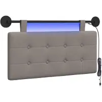 vidaXL Hangend hoofdbord Taupe Stof