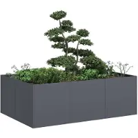vidaXL Plantenbak 120x80x40 cm staal antracietkleurig
