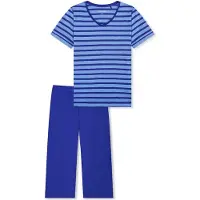 Schiesser Pyjama 'Casual Essentials' royal blue/koningsblauw / donkerblauw
