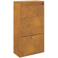 vidaXL Pakket Inwerpkoker met slot Roestig 44 x 22 x 82 cm Cortenstaal