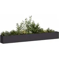vidaXL Plantenbak 360x40x40 cm koudgewalst staal zwart