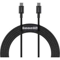 Baseus - Superior - kabel USB Type C - USB Type C snelladen Quick Charge / Power Delivery / FCP 100W 5A 20V 2m zwart - (CATYS-C01)