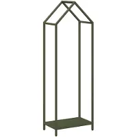 vidaXL Brandhoutrek 40x25x120 cm koudgewalst staal olijfgroen