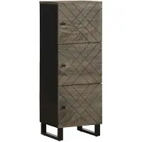 vidaXL Hoge kast 40x33x110 cm massief mangohout zwart