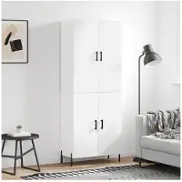 vidaXL Hoge kast 69,5x34x180 cm bewerkt hout wit