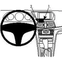 Brodit ProClip houder geschikt voor Mercedes Benz E-Klasse Convertible/ Coupé 2010-2014 Center mount
