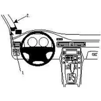 Brodit ProClip houder geschikt voor Volvo S80 2007-2011 / V70 II / XC70 2008-2011 Left mount