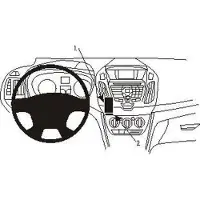 Brodit ProClip houder geschikt voor Ford Transit Connect / Tourneo Connect 2014-2018 Center mount