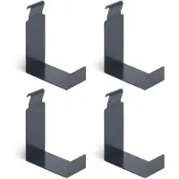 Alberts 825157 Decoratieve haken voor dubbelstaafmatten - afmeting L - sendzimir verzinkt - antraciet - geplastificeerd - RAL7016 | Set van 4