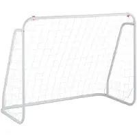 B2X Een witte voetbaldoel met een stalen frame