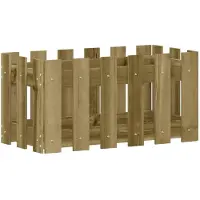 vidaXL Plantenbak met hekontwerp 60x30x30 cm geïmpregneerd grenenhout
