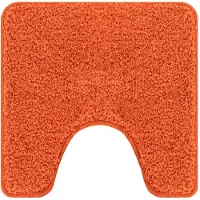 vidaXL Antislip Badmat met Toilet Uitsnede Oranje 50 x 50 cm PP