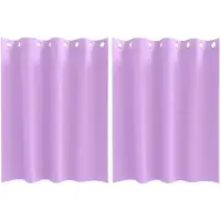 vidaXL Blackout Gordijnen met Ringen 2 st Paars 140 x 140 cm Polyester