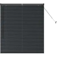 vidaXL Venetiaanse jaloezie Zwart 175 x 110 cm 25 mm Aluminium