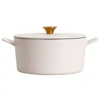 Homla Cast iron pot - ANDREAS - matte beige - 5 l - 777660