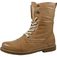 Andrea conti Dames Leren Veter Enkellaars Uitneembaar Voetbed 0348760-100 Brandy