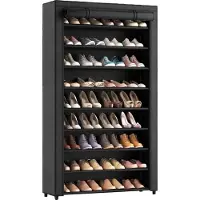 Brixy Schoenenrek XXL - 9-Laags Schoenenkast - Tot 54 Paar Schoenen - 160x100x28cm - Zwart