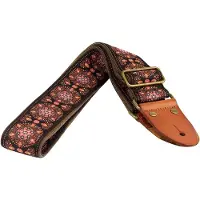 Gaucho Gitaarband - GST-1280-5 - Authentic Deluxe Series - Jacquard weefsel - Suède achterkant - Blauw/Roze